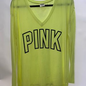 Neon yellow oversized PINK sling sleeve shirt